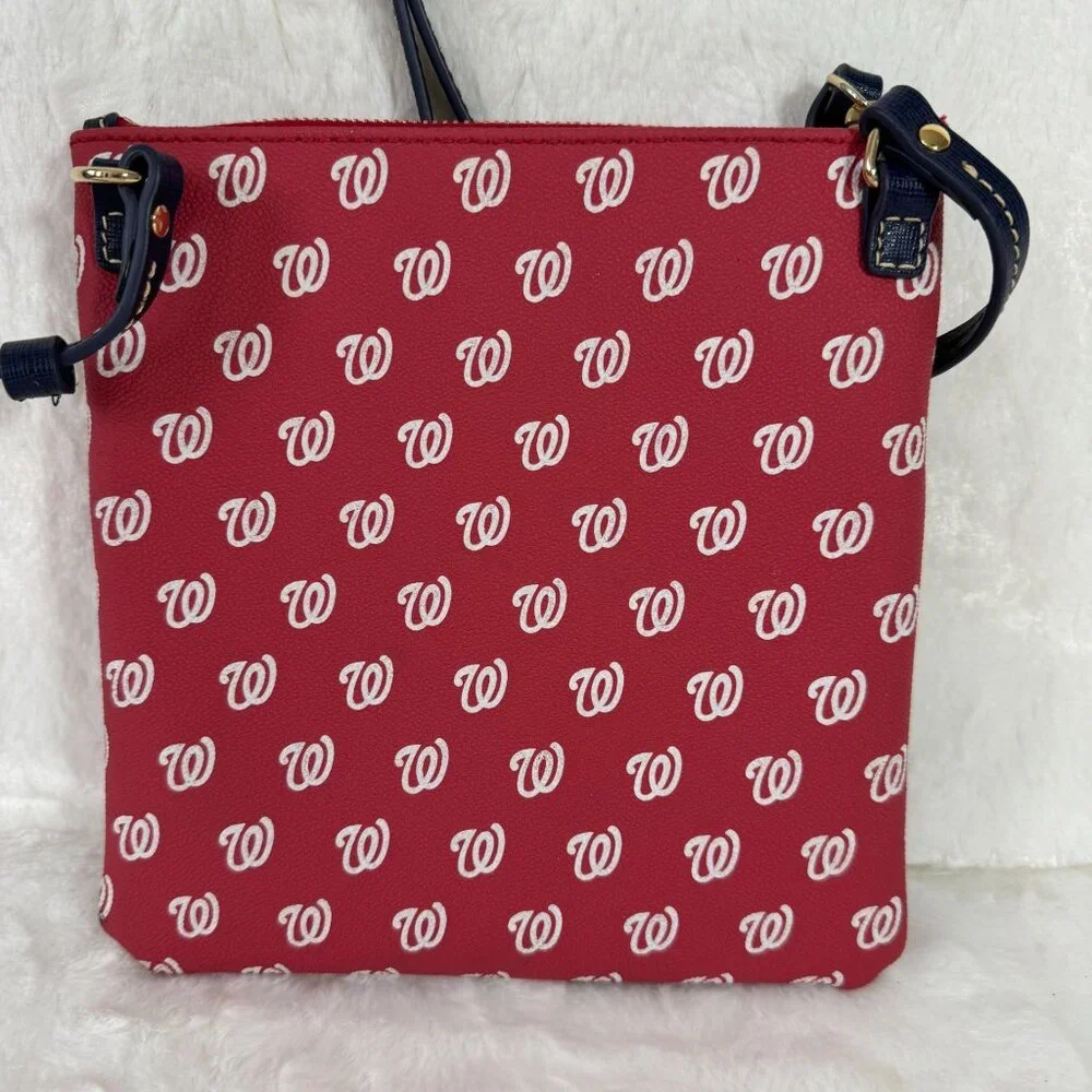 Dooney & Bourke Washington Nationals Crossbody Bag Red Triple Zip MLB - Picture 4 of 11